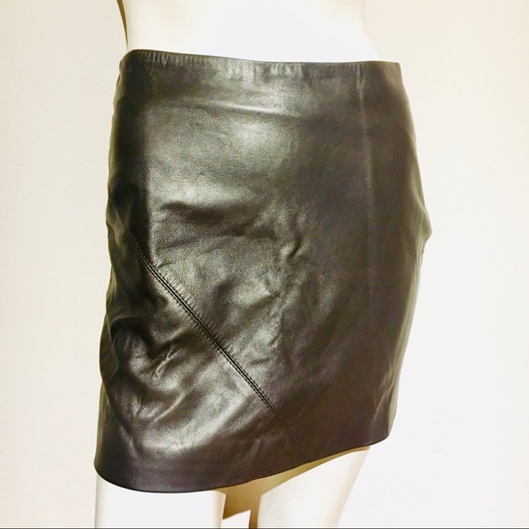 Lorena Antoniazzi Dresses & Skirts - Lorena Antoniazzi Chocolate Leather Mini Skirt